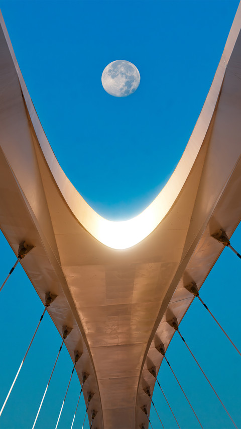 The moon in the overpass screenshot