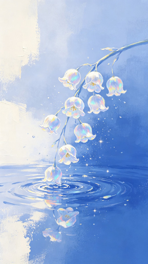 雾蓝水间虹光花 screenshot