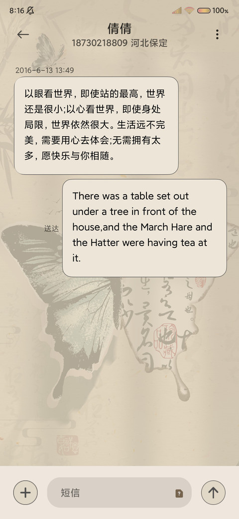 国风书法蝴蝶光影 screenshot