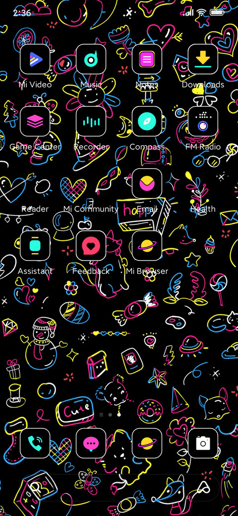 Cute colored lines screenshot