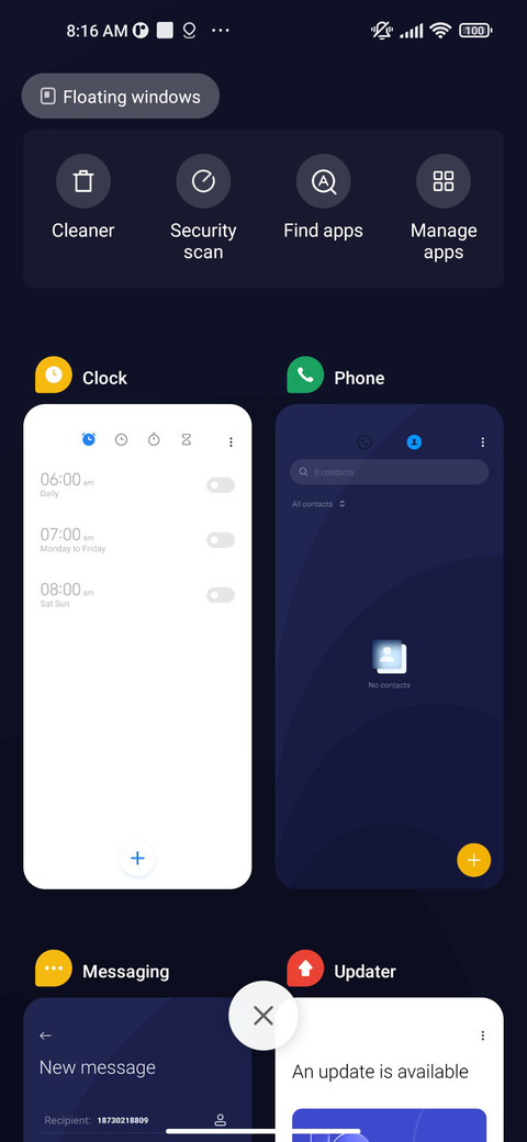 Minimalist screenshot