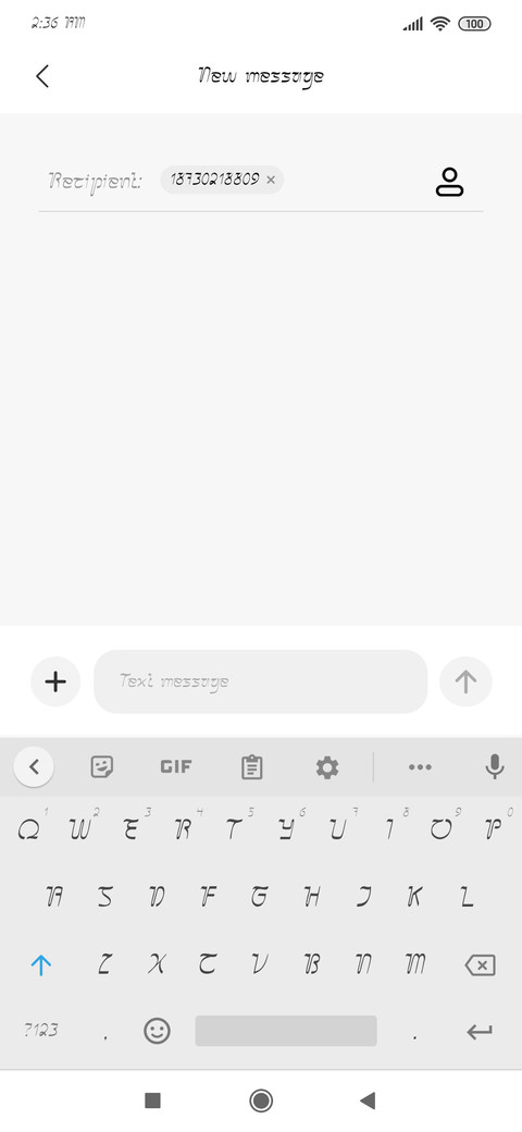 Purple Cursive screenshot