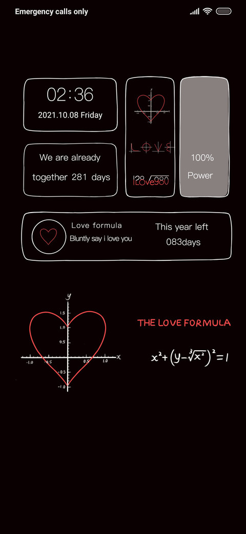 Line love formula screenshot