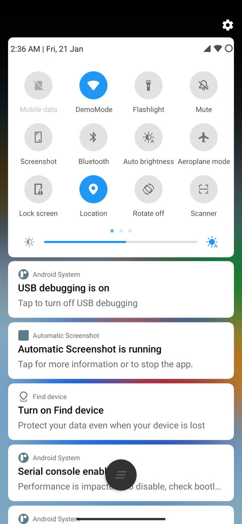 Android R screenshot