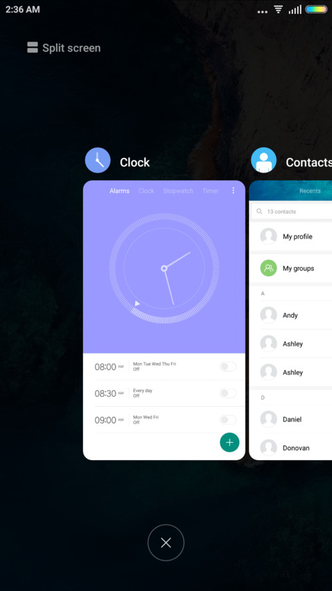 Water blue screenshot