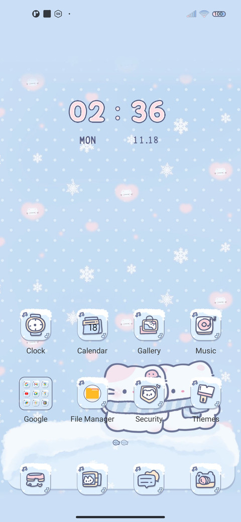Winter day kitten screenshot