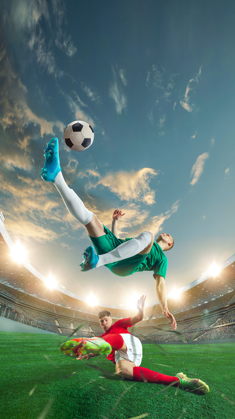 Soccer athletes during game screenshot