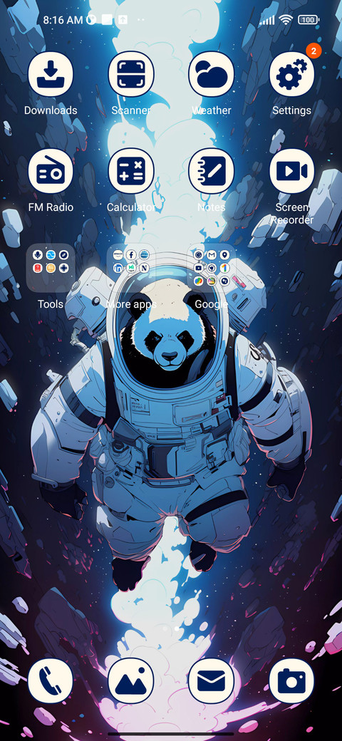 Panda astronaut screenshot