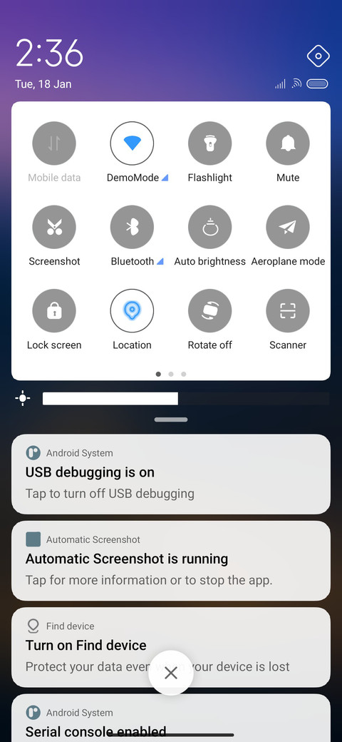 Night view screenshot