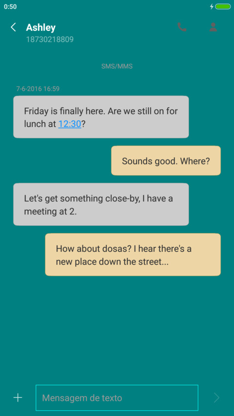Teal UI met U screenshot