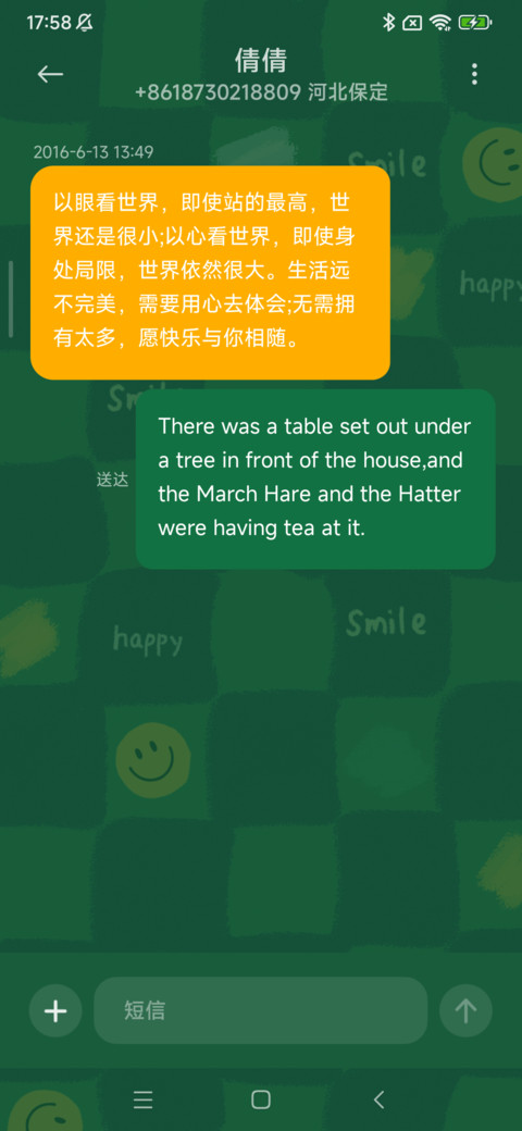 格子绿色笑脸 screenshot