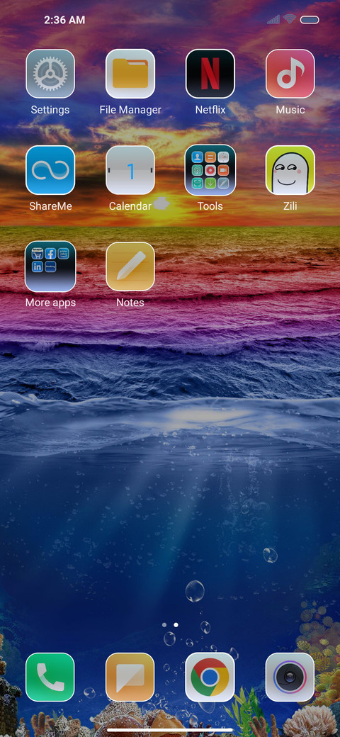 Rainbow ocean screenshot