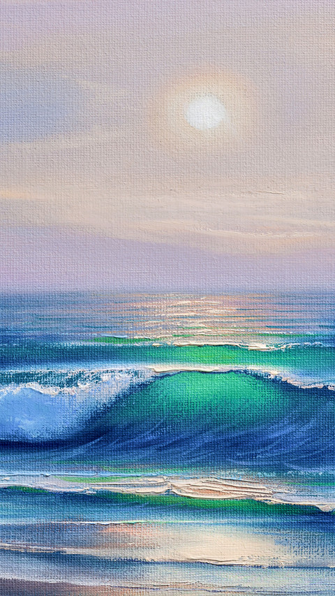 Wave Art Oil Painting screenshot