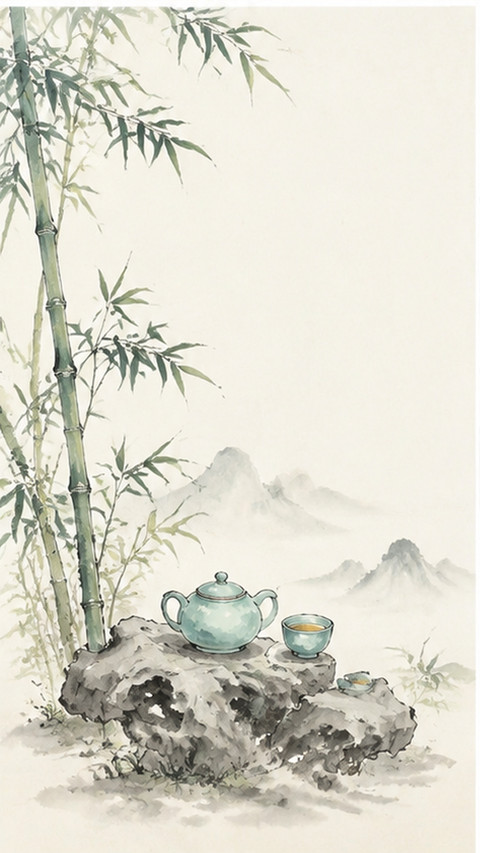Ancient-style Four Seasons Ink Painting screenshot