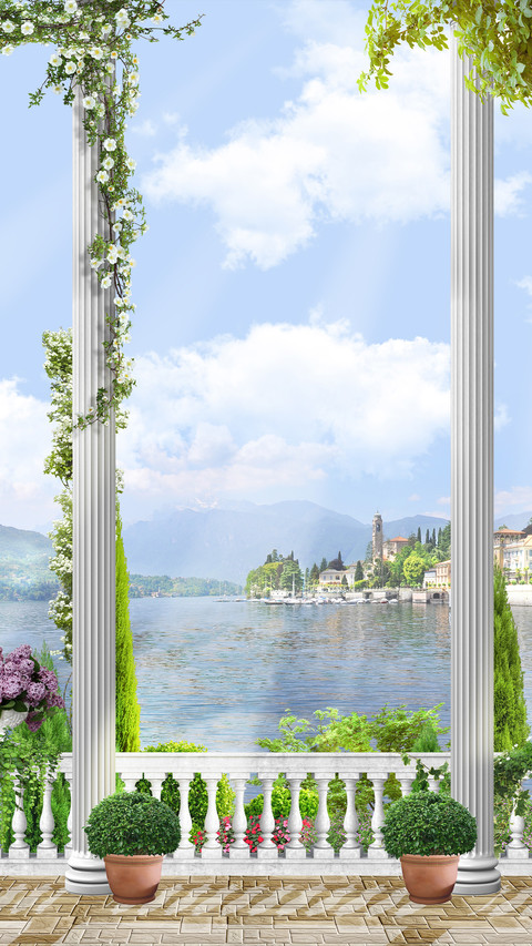 Beautiful landscape oil painting screenshot