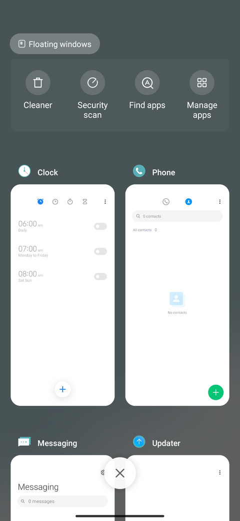 Minimalist clock screenshot