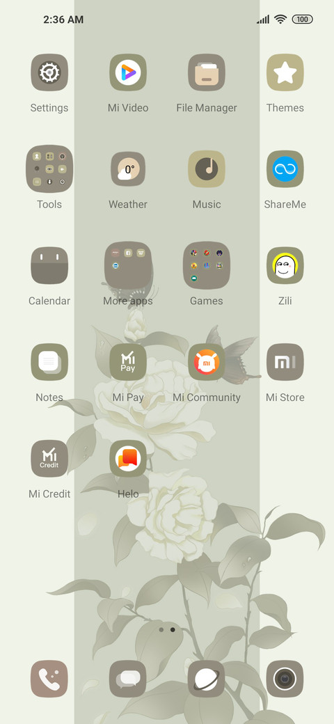 Camellia opened screenshot