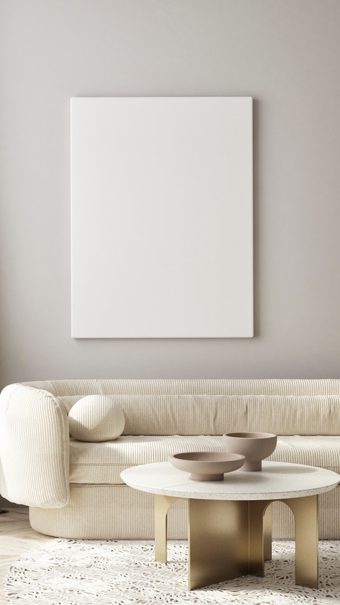 Minimalist Charm, White Frame Highlights Empty Art screenshot