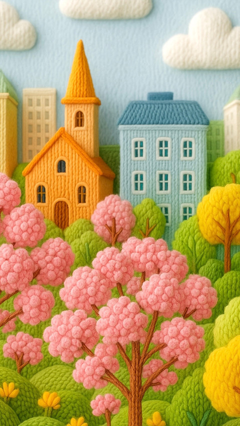 毛线编织肌理感壁纸-锐景创意 screenshot