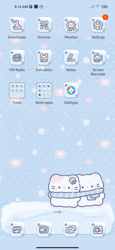 Winter day kitten screenshot