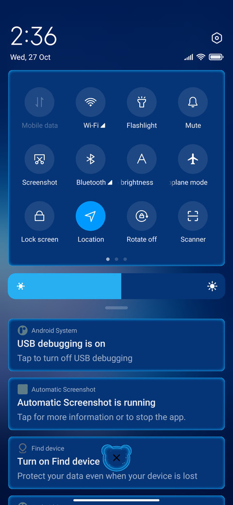 starry sky bear screenshot