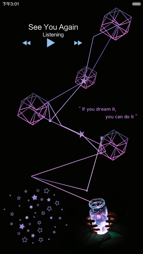 Dream（自由桌面+iOS7密码+音乐） screenshot