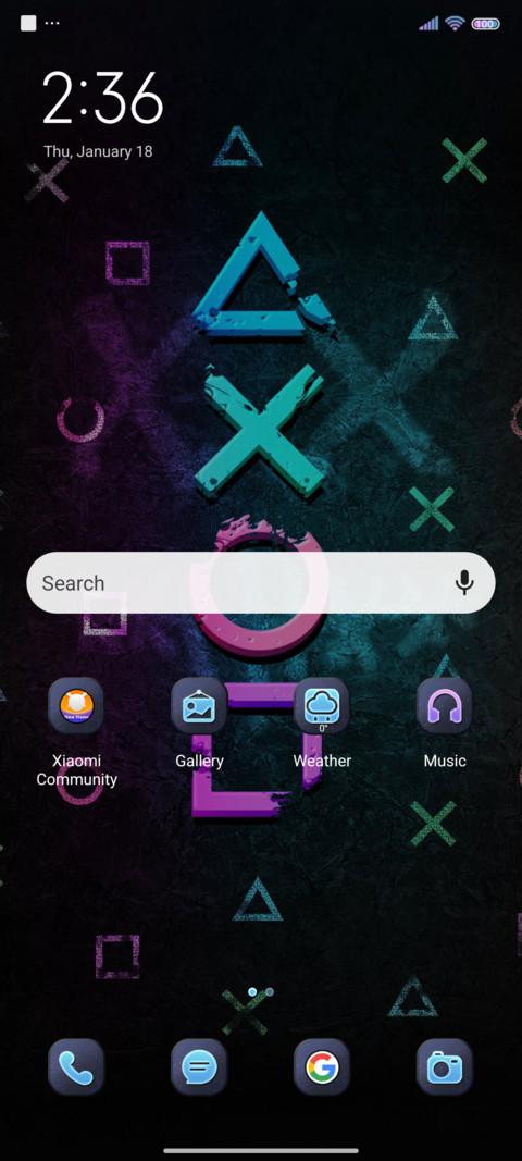 Colorful symbols screenshot
