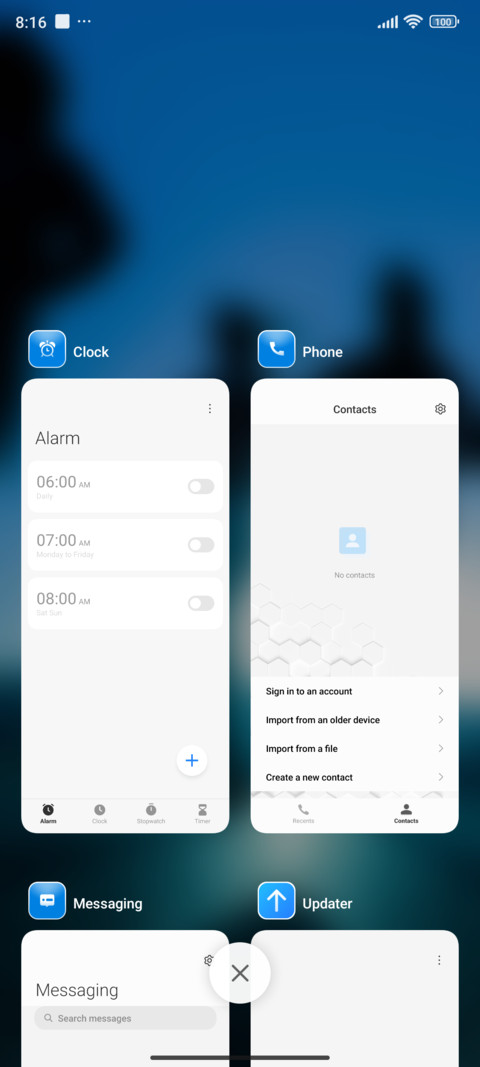 Running screenshot