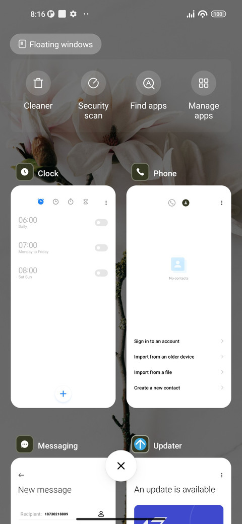Floral screenshot