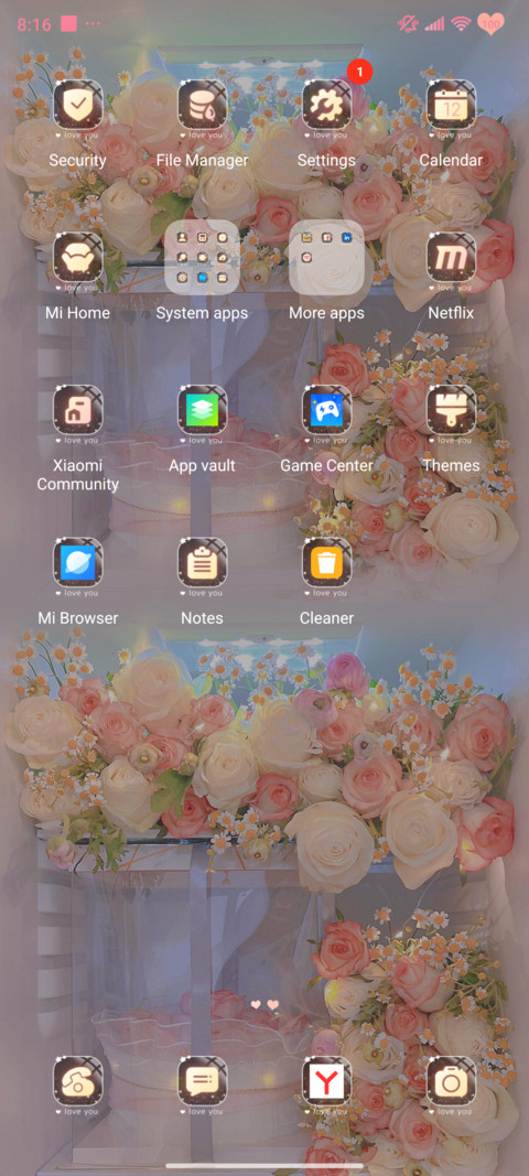 Rose flower screenshot