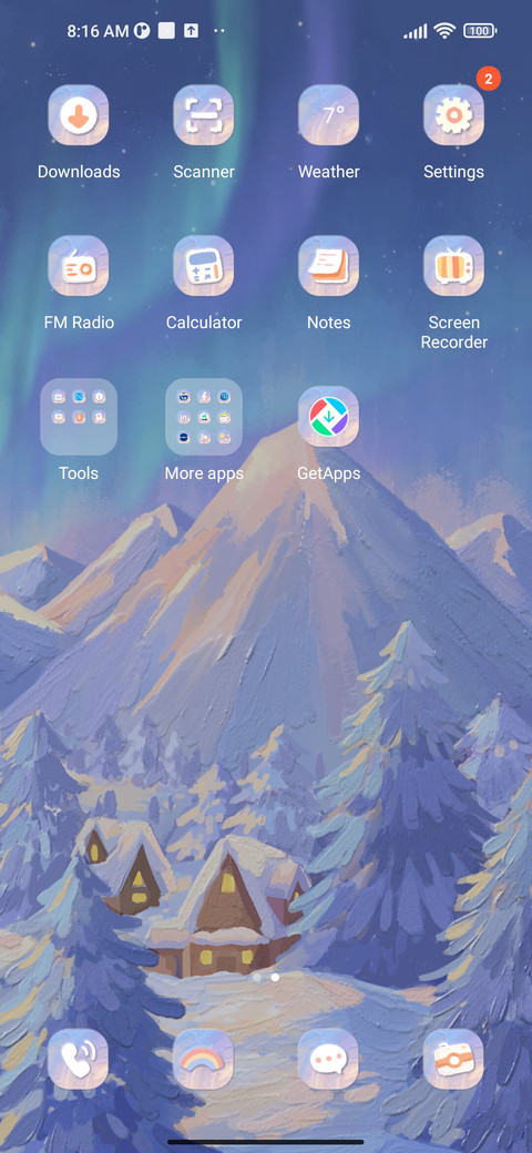 Winter aurora screenshot