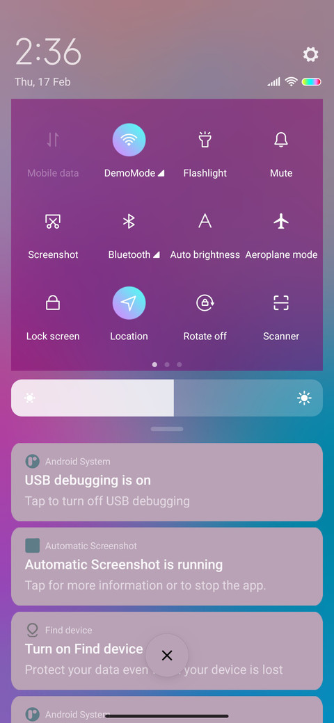 Multicolor window screenshot
