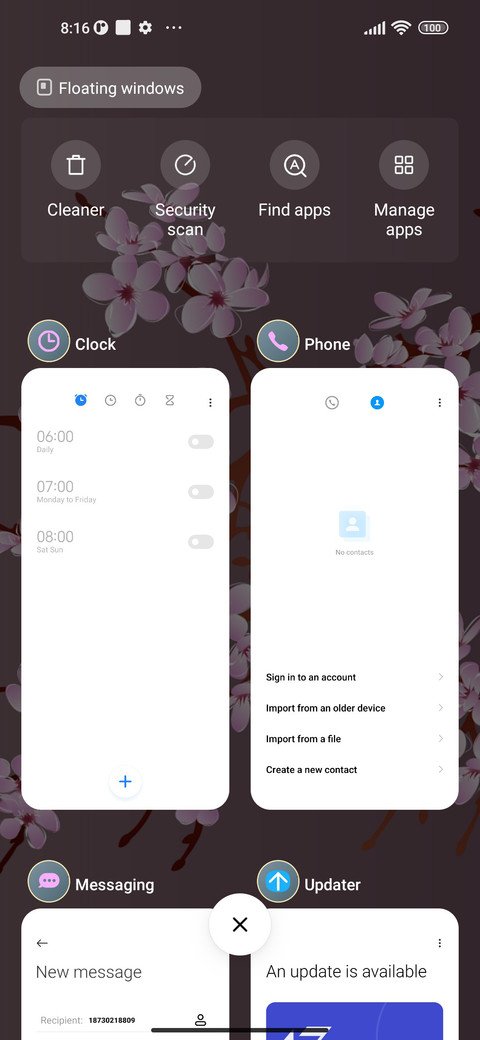 cherry flowers screenshot