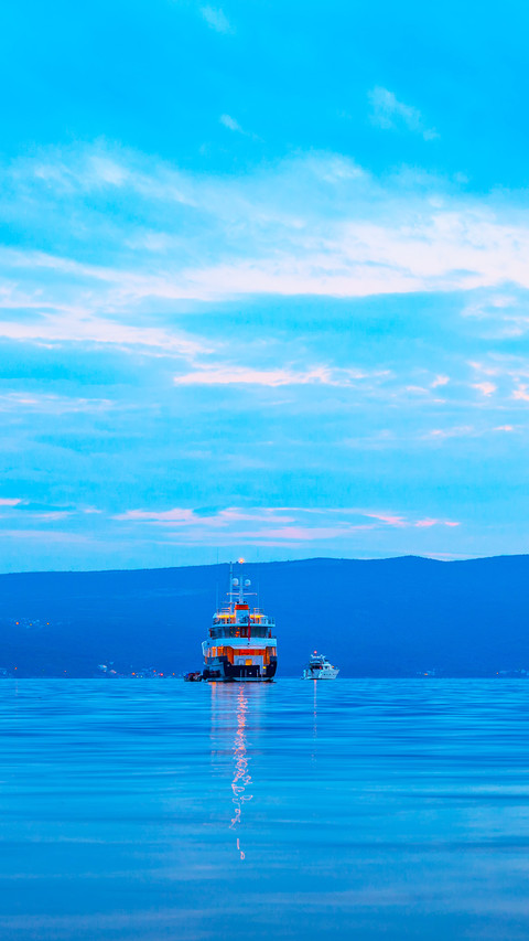 Seascape - The Bay of Kotor at twilight, Montenegro screenshot