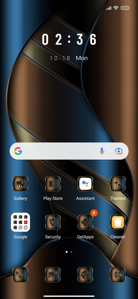Luxury blue screenshot