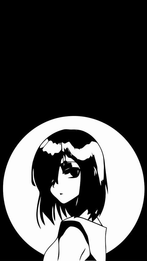 Black and white anime girls screenshot