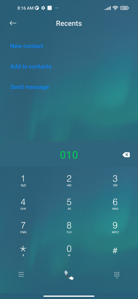 Green aurora screenshot
