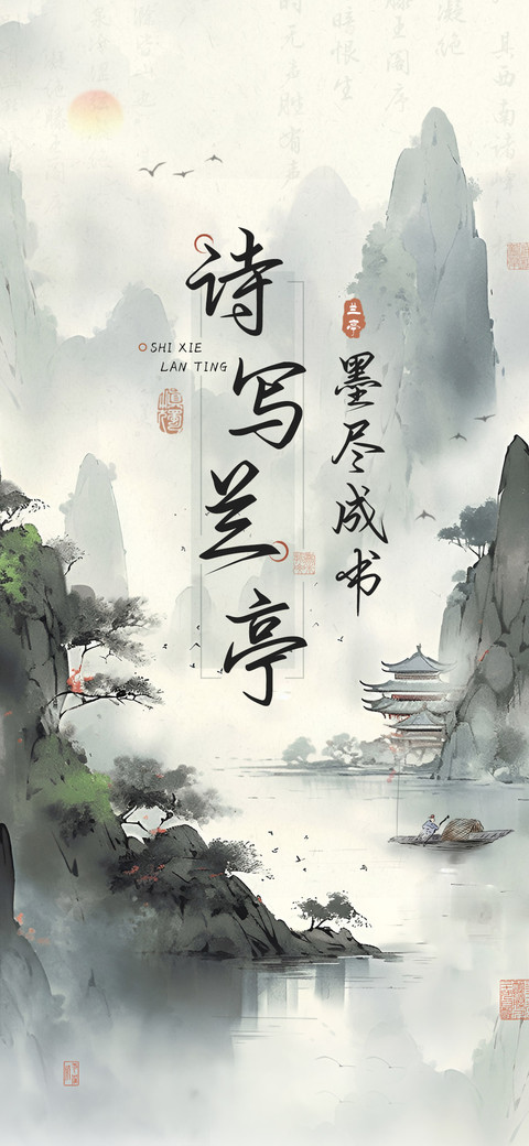 诗写兰亭墨尽成书 screenshot