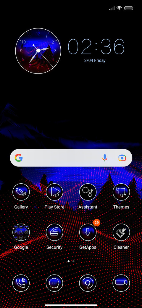 Black blue screenshot