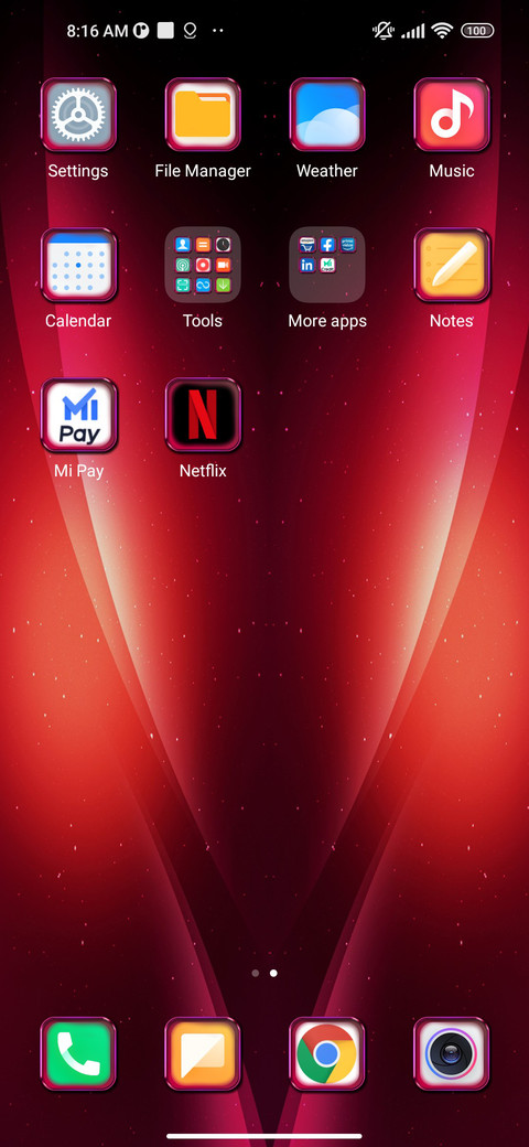 Minimal design screenshot