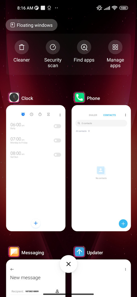 Minimal design screenshot
