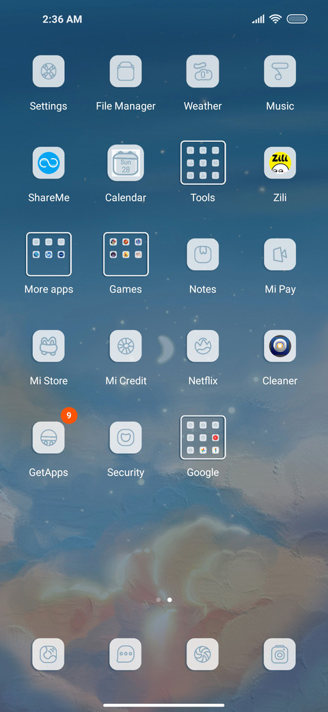 Gentle starry sky screenshot