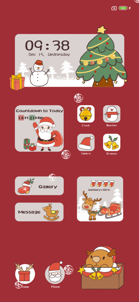 Merry Xmas widget screenshot