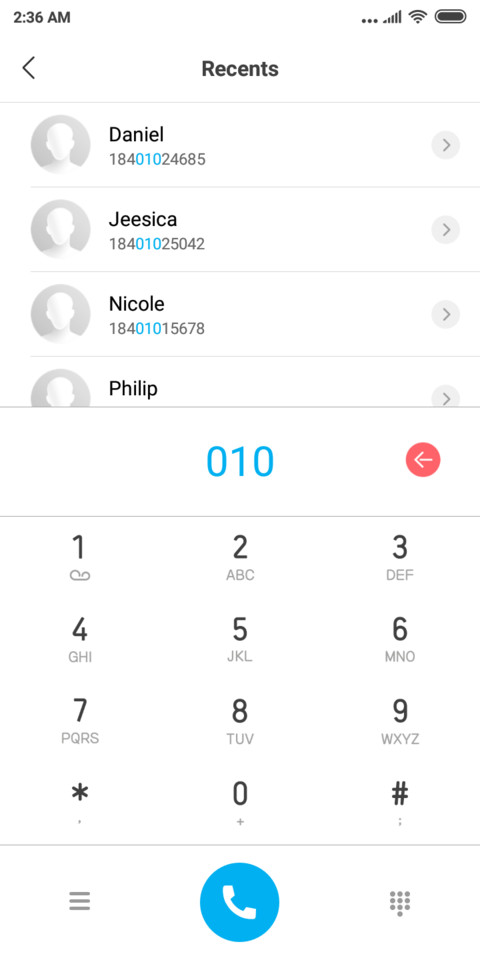 Material Design screenshot