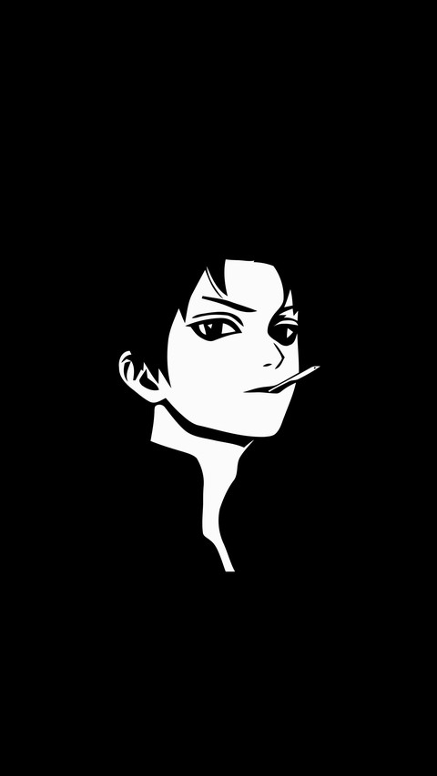 Anime teenager silhouette screenshot