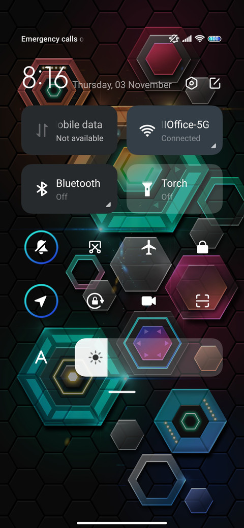 Colored hexagon screenshot