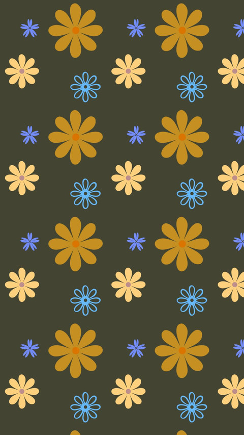 Pattern orange flowers screenshot