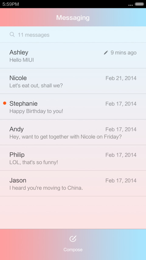 Teal screenshot