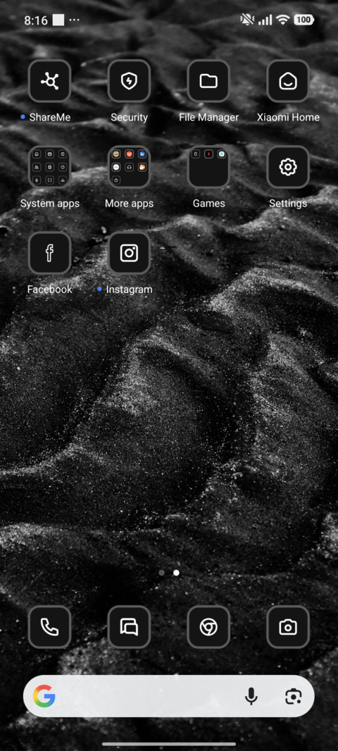 Grayscale screenshot