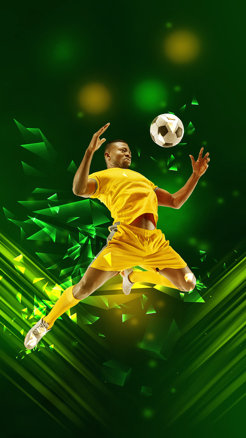 Soccer player in yellow uniform during football game screenshot